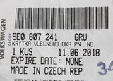 Skoda Octavia 5E 2013-17 front bumper towing eye cover 5E0807241 GRU