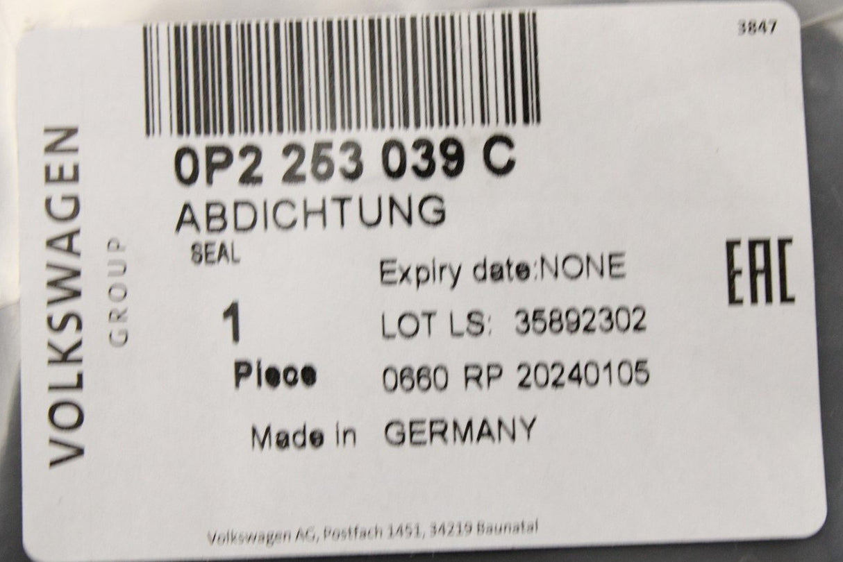 Audi A8 Q7 RS6 RSQ8 2016-on exhaust manifold gasket (4.0 V8) 0P2253039C