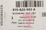 Audi A3 S3 2020-on A/C heater control panel 8Y0820043A