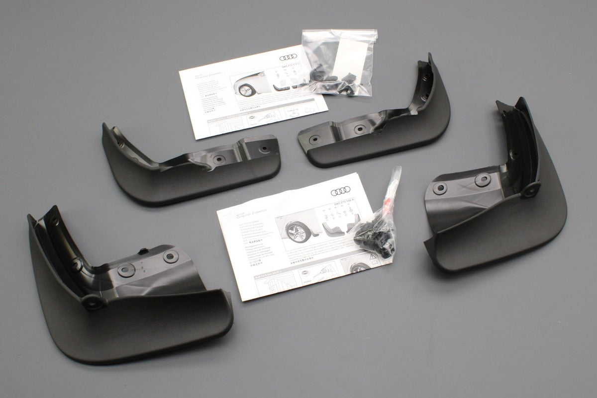Audi A4 B9 2020-on accessory mud flap set (front & rear) 8W5075111C/106A, view 1