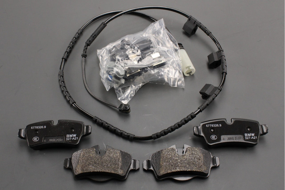 MINI R55 R56 R57 R58 R59 brake pads with wear sensor (rear) 34212289155, view 1