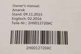 VW Amarok 2010-2017 owners manual 02.2016 2H0012720AC