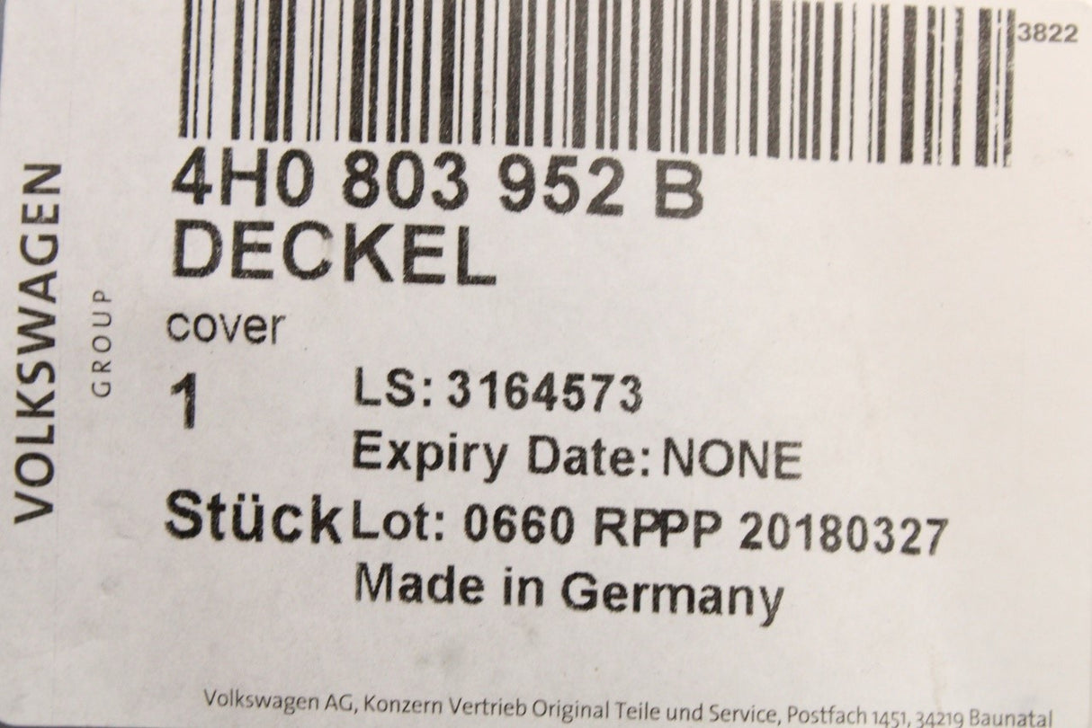 Audi A8 S8 2010-2017 fuel sender cover 4H0803952B
