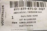 Audi A3 8Y 2020-on outer window aperture seal (rear left) 8Y0839475D 3Q7