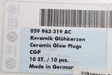 Audi A4 A5 A6 A7 A8 Q5 Q7 Q8 glow plug for 3.0 TDI (x1) 059963319AC