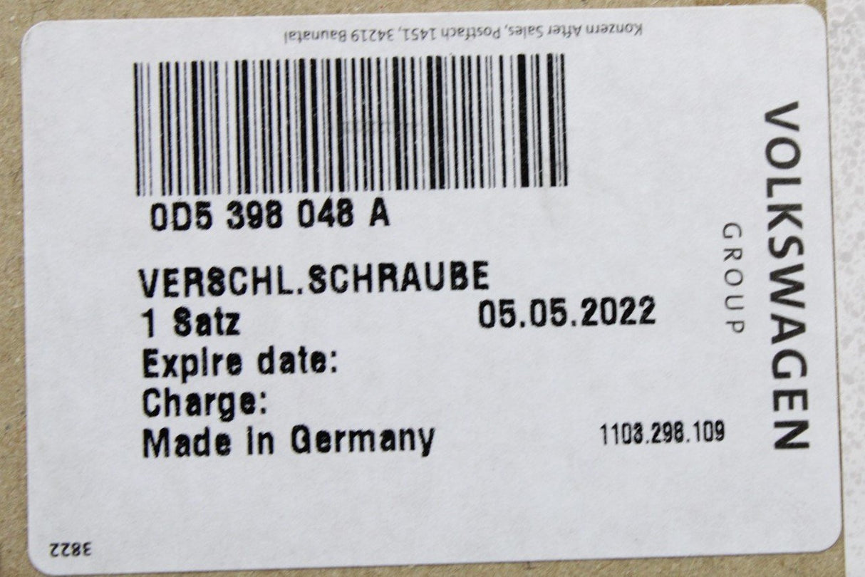 VW Touareg Audi A4 A5 Q7 DSG gearbox drain sealing bolt kit 0D5398048A