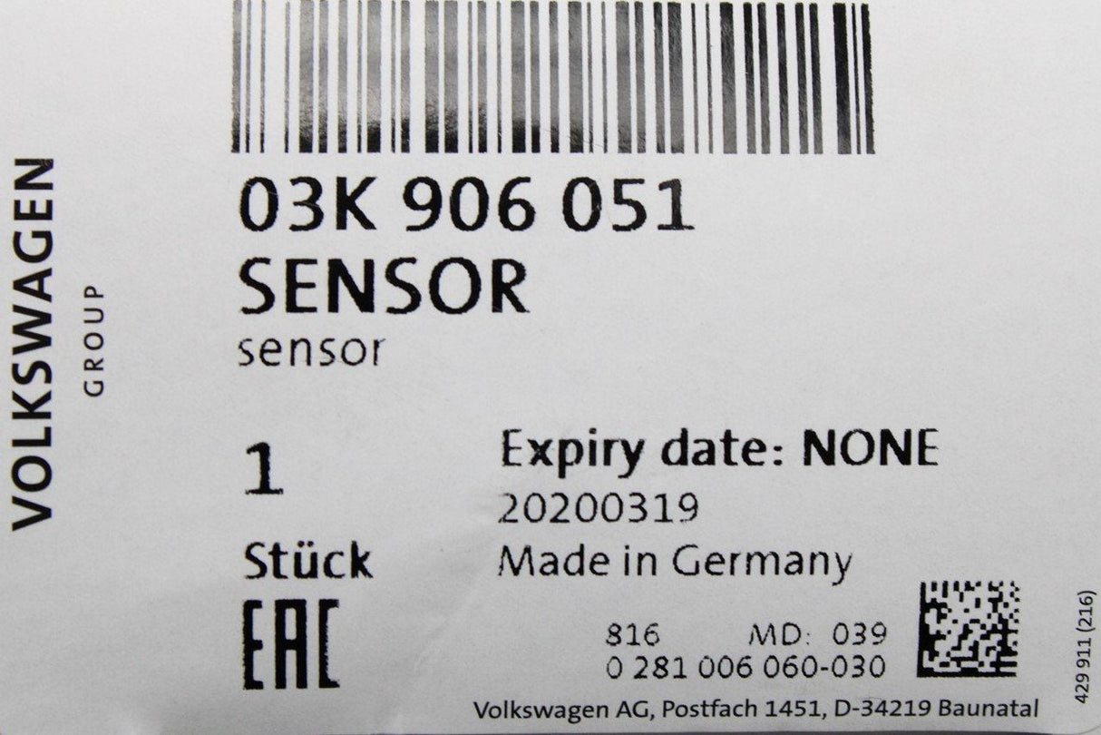 VW Audi Skoda SEAT Boost pressure MAP sensor 03K906051