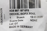 Audi A6 A7 RS6 RS7 2011-2018 ISOFIX cover (rear) 4G8887187 6PS