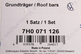 VW Transporter T5.1 T6 T6.1 2010-2024 accessory roof bars 7H0071126