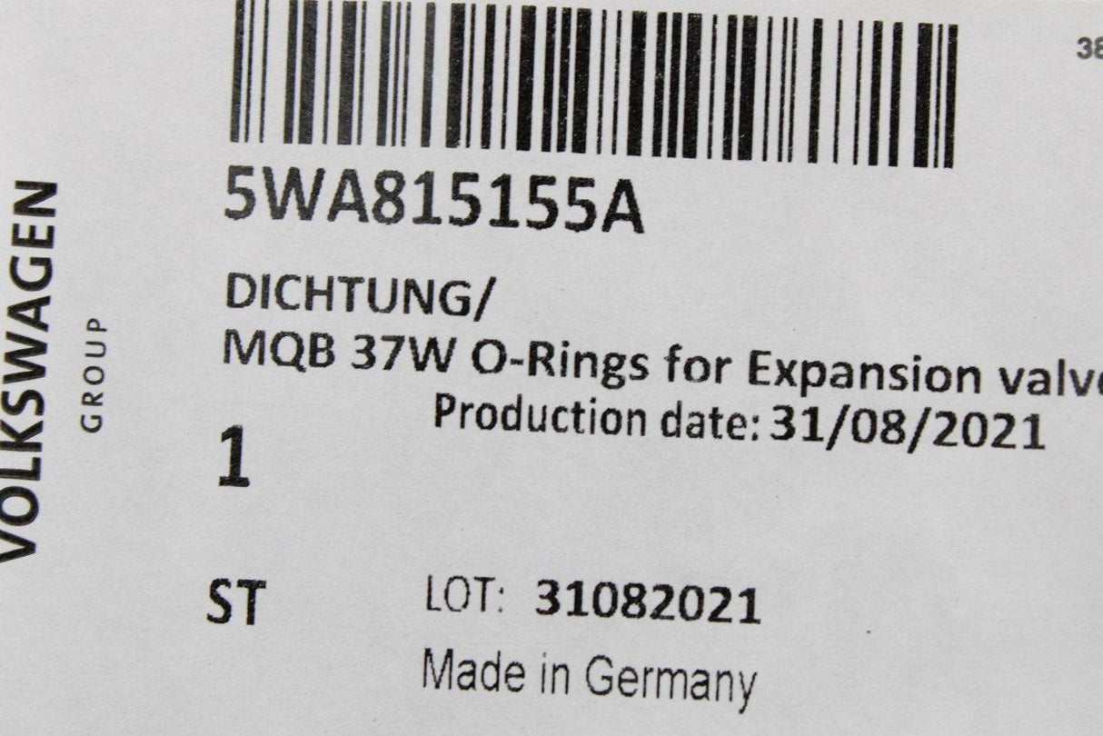 VW Audi Skoda SEAT air conditioning evaporator seal set 5WA815155A