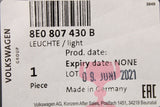 Audi A3 A4 A6 Q7 RS4 04-17 number plate light holder (right) 8E0807430B