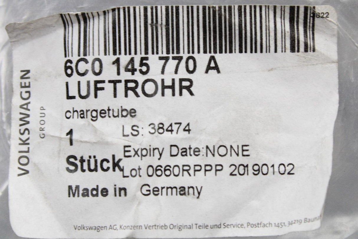 VW Audi Skoda SEAT 1.8 2.0 TFSI Hard Boost pressure MAP pipe 6C0145770A