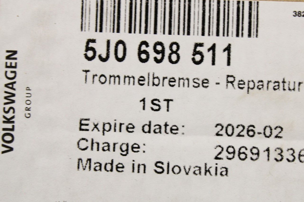Skoda Fabia 2005-2014 brake shoes & brake cylinder set (rear) 5J0698511