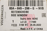 Audi Q3 2019-on rear quarter window glass (right) 83A845298G NVB