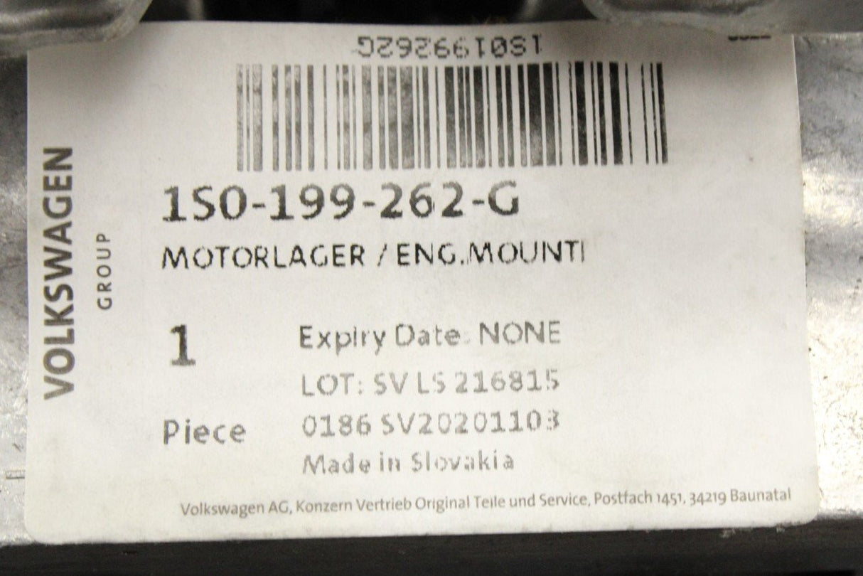 VW Up! Skoda Citigo SEAT Mii 2012-on engine mount (right) 1S0199262G