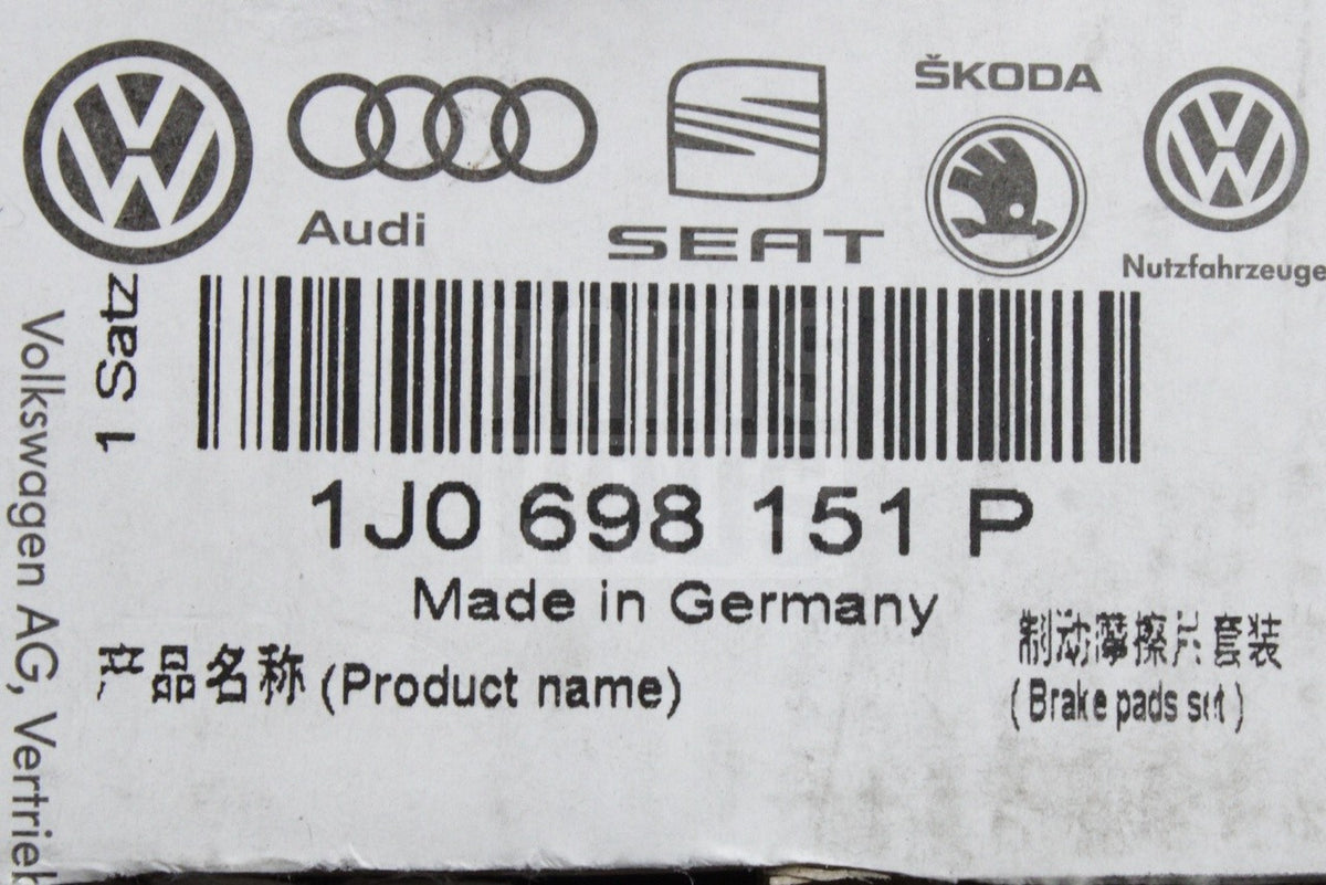 VW Golf MK4 Audi A2 Skoda Fabia SEAT front brake pads (x1) 1J0698151P