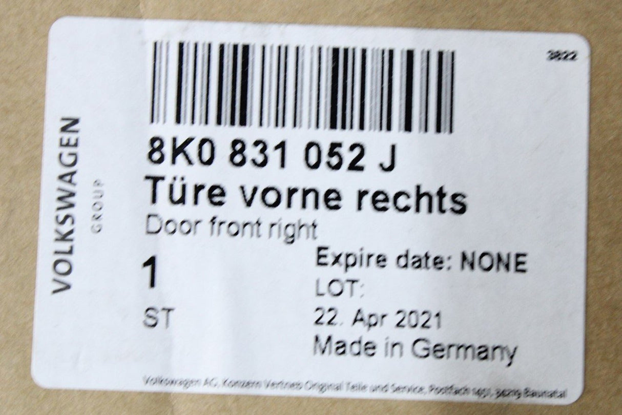 Audi A4 S4 RS4 B8 2008-16 door panel (front right) 8K0831052J
