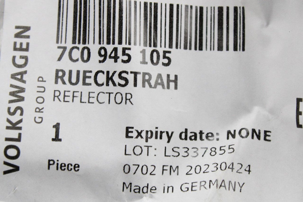 VW Crafter 2017-on rear bumper reflector (left) 7C0945105