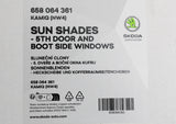 Skoda Kamiq 2019-on rear windows sun blinds kit bundle 658064363/361