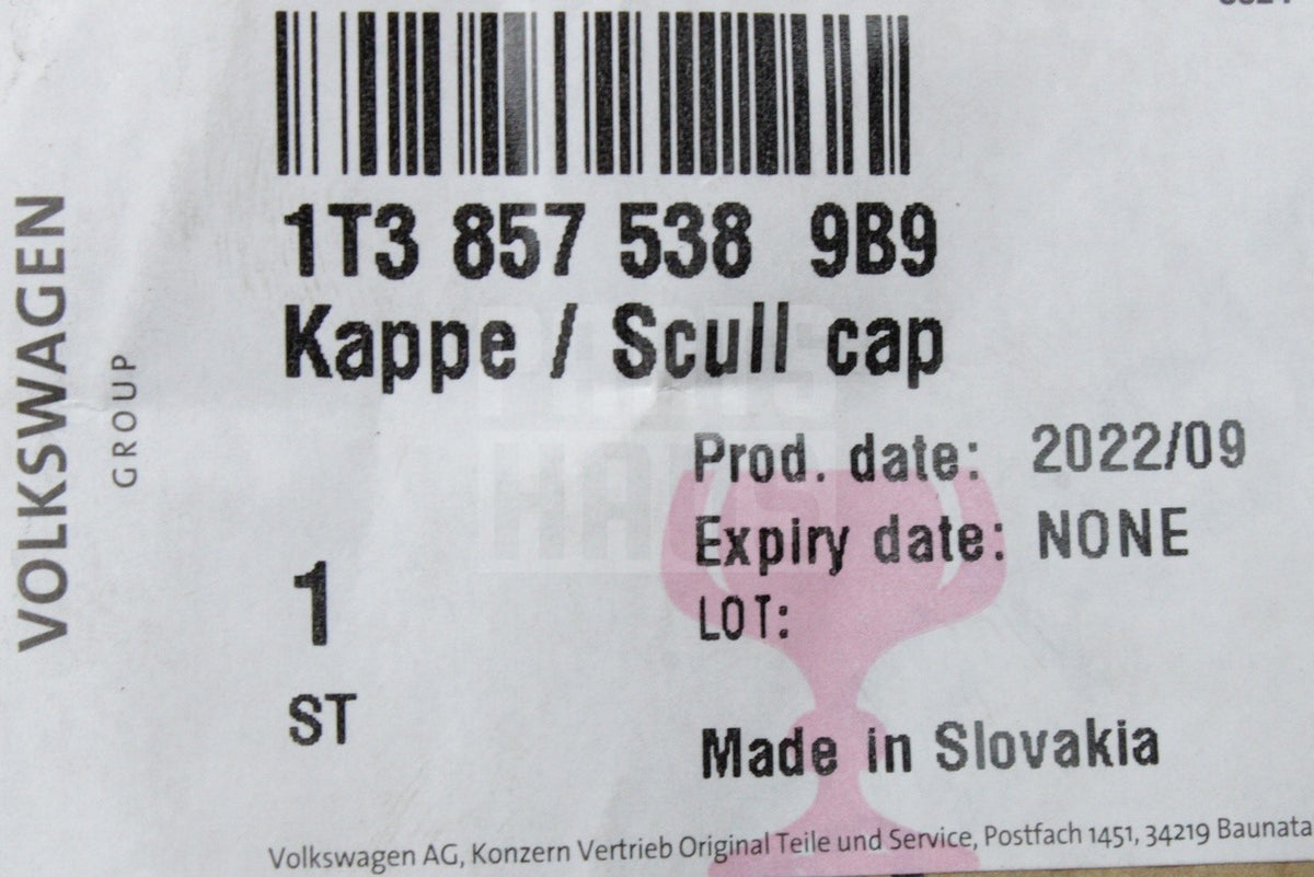 VW ID.Buzz Cargo 2022-on wing mirror cover cap (right) 1T3857538 9B9