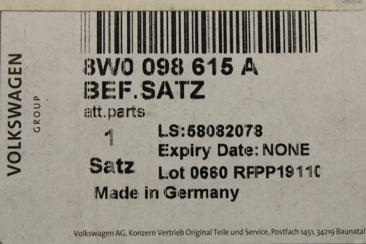 Audi A4 S4 2016-on bonnet attachment parts kit 8W0098615A