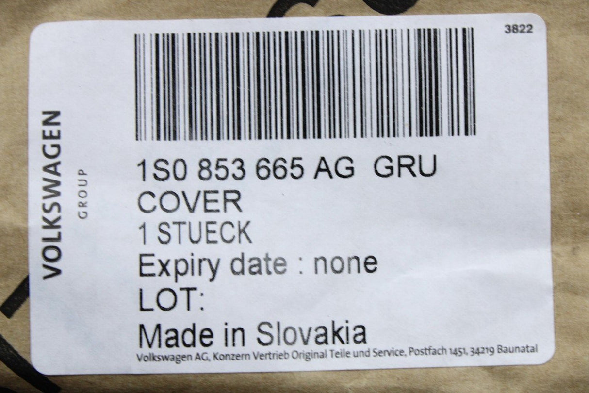 VW Up GTI 17-on front bumper grille centre trim (primed) 1S0853665AG GRU