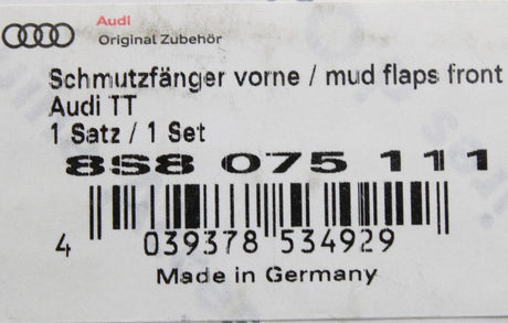 Audi TT 2015-on Accessory mud flaps set (front) 8S8075111