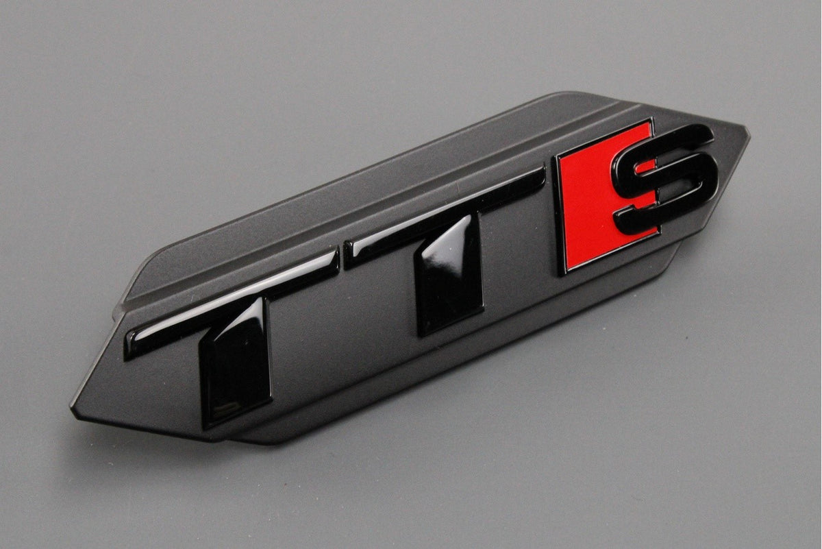 Audi TTS 2015-on gloss black front radiator grille badge 8S0071805, view 1