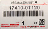 Toyota Verso 2009-2017 catalytic converter exhaust section 17410-0T120