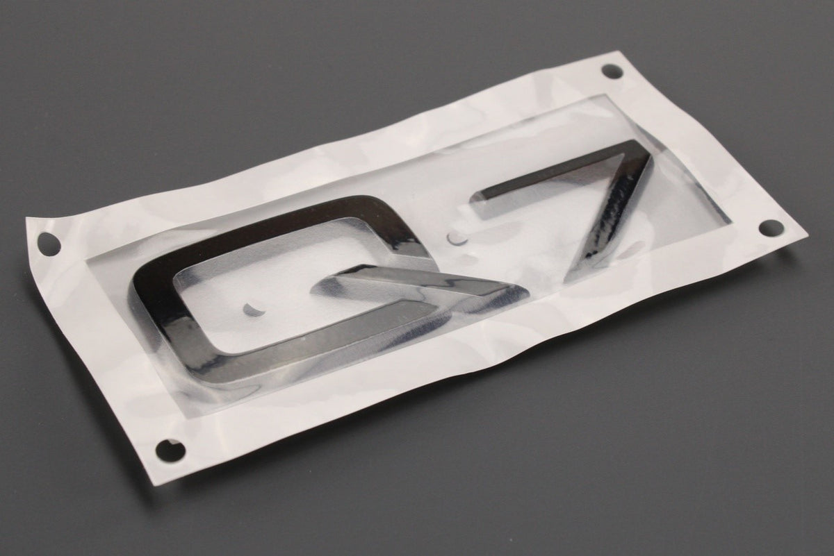 Audi Q7 2016-on gloss black rear boot lid badge 4M0071803, view 1