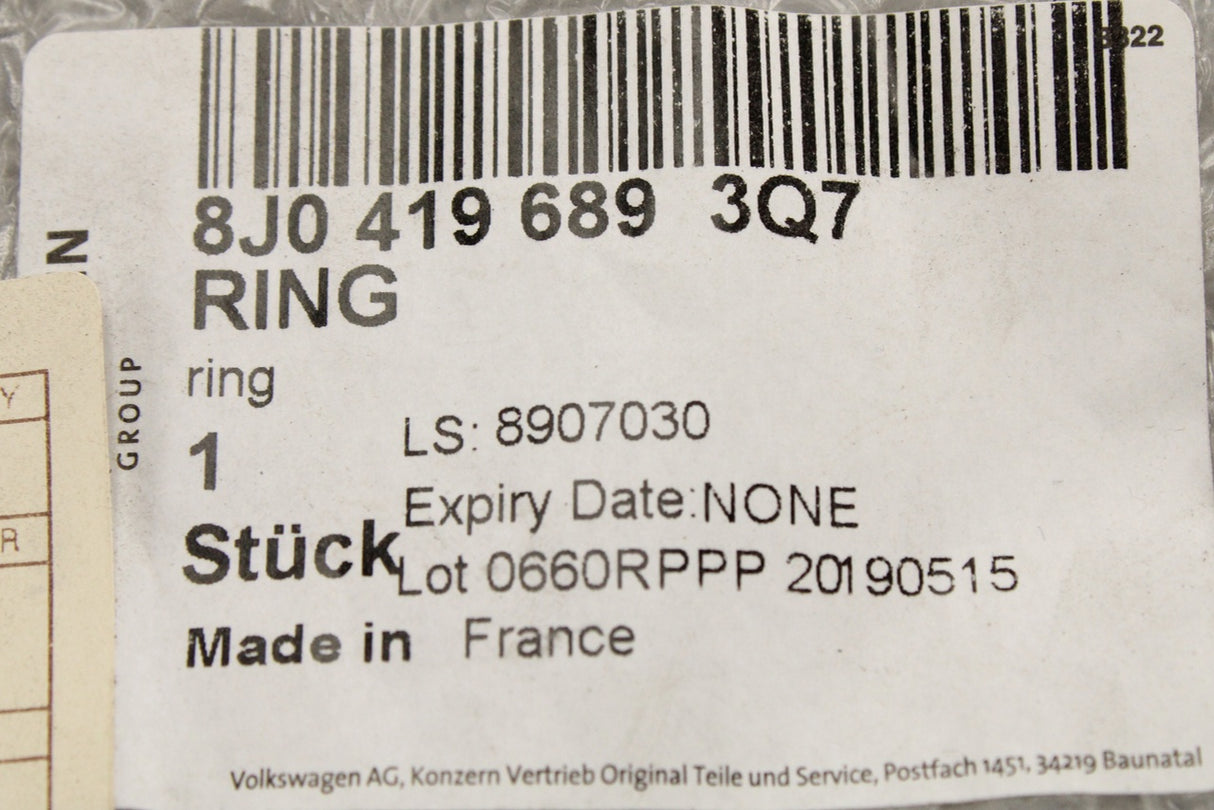 Audi A3 A6 TTRS R8 RS3 RS6 steering wheel trim (aluminium) 8J0419689 3Q7