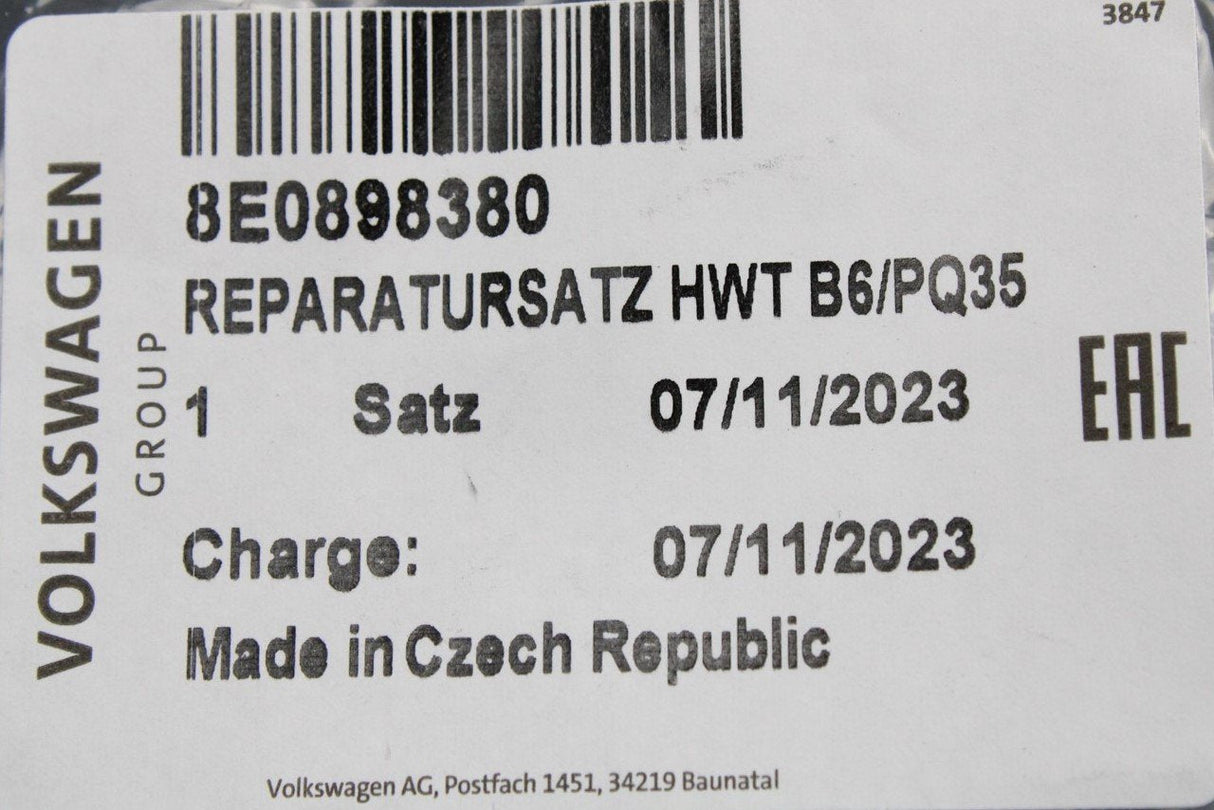 VW Golf Audi RS3 Skoda SEAT Leon heater matrix pipe gasket set 8E0898380