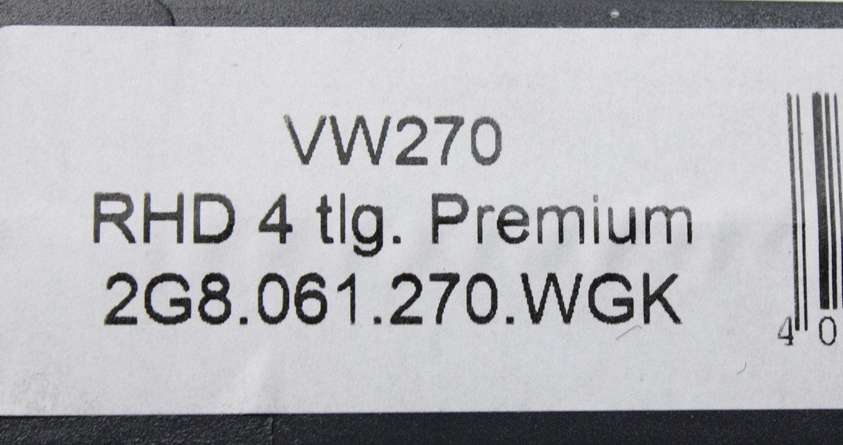 VW Taigo 2022-On premium textile floor mat set (RHD) 2G8061270 WGK