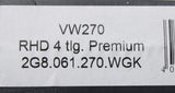 VW Taigo 2022-On premium textile floor mat set (RHD) 2G8061270 WGK