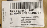 Audi S3 2021-on side member skirt trim (silver) 8Y0853860 16P