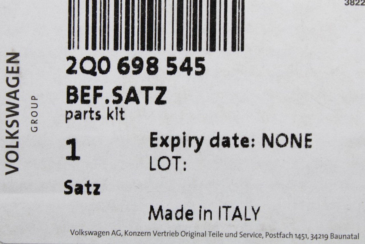 VW Polo AW SEAT Ibiza rear brake shoes fixing set 2Q0698545