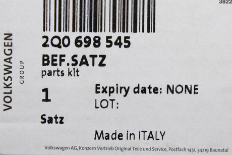 VW Polo AW SEAT Ibiza rear brake shoes fixing set 2Q0698545