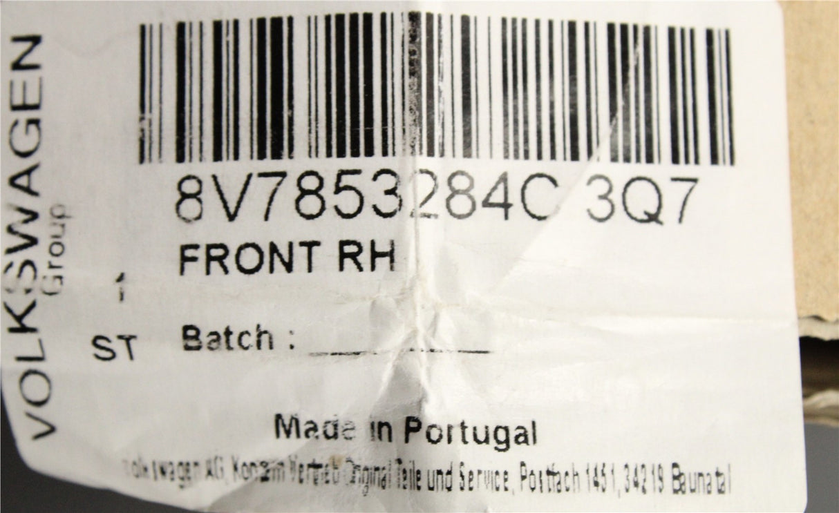 Audi A3 Cabriolet 2015-on window aperture seal (outer right) 8V7853284C3Q7