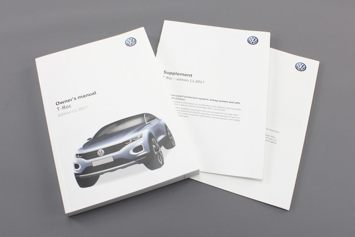 VW T-Roc 2018-on owners manual booklet edition 11.2017 2GA012720AB