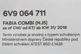 Skoda Fabia Estate 2015-2023 rear bumper protector (black) 6V9064711