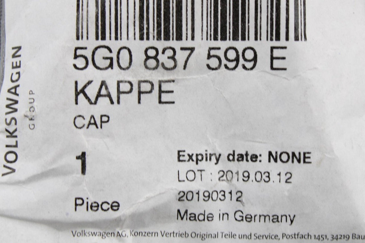 VW Golf Tiguan Touran T-Roc Skoda Karoq Kodiaq key fob chrome 5G0837599E