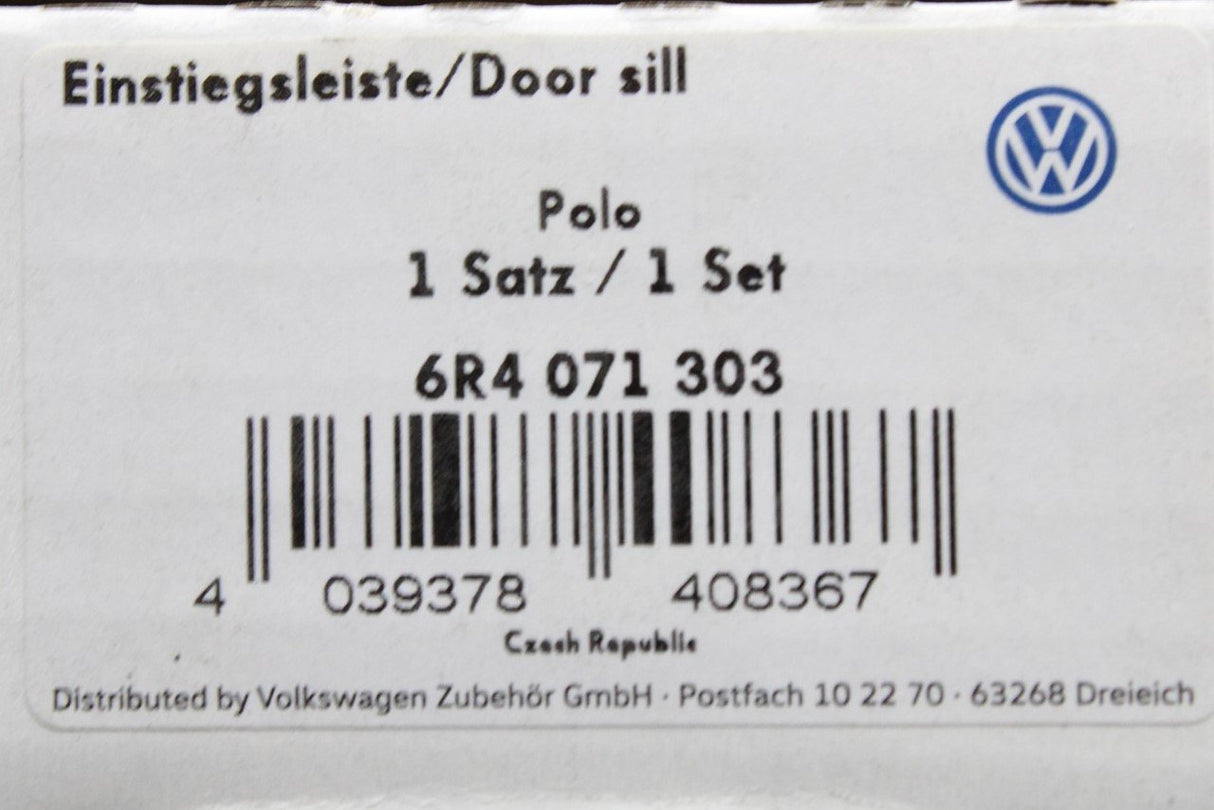 VW Polo 6R 6C 2010-17 stainless steel door sill protector set 6R4071303