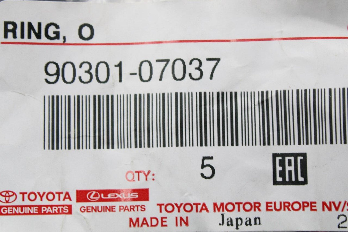 Toyota Lexus o-ring seal 90301-07037