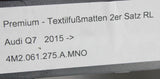 Audi Q7 2016-On premium front carpet floor mats (RHD) 4M2061275A MNO