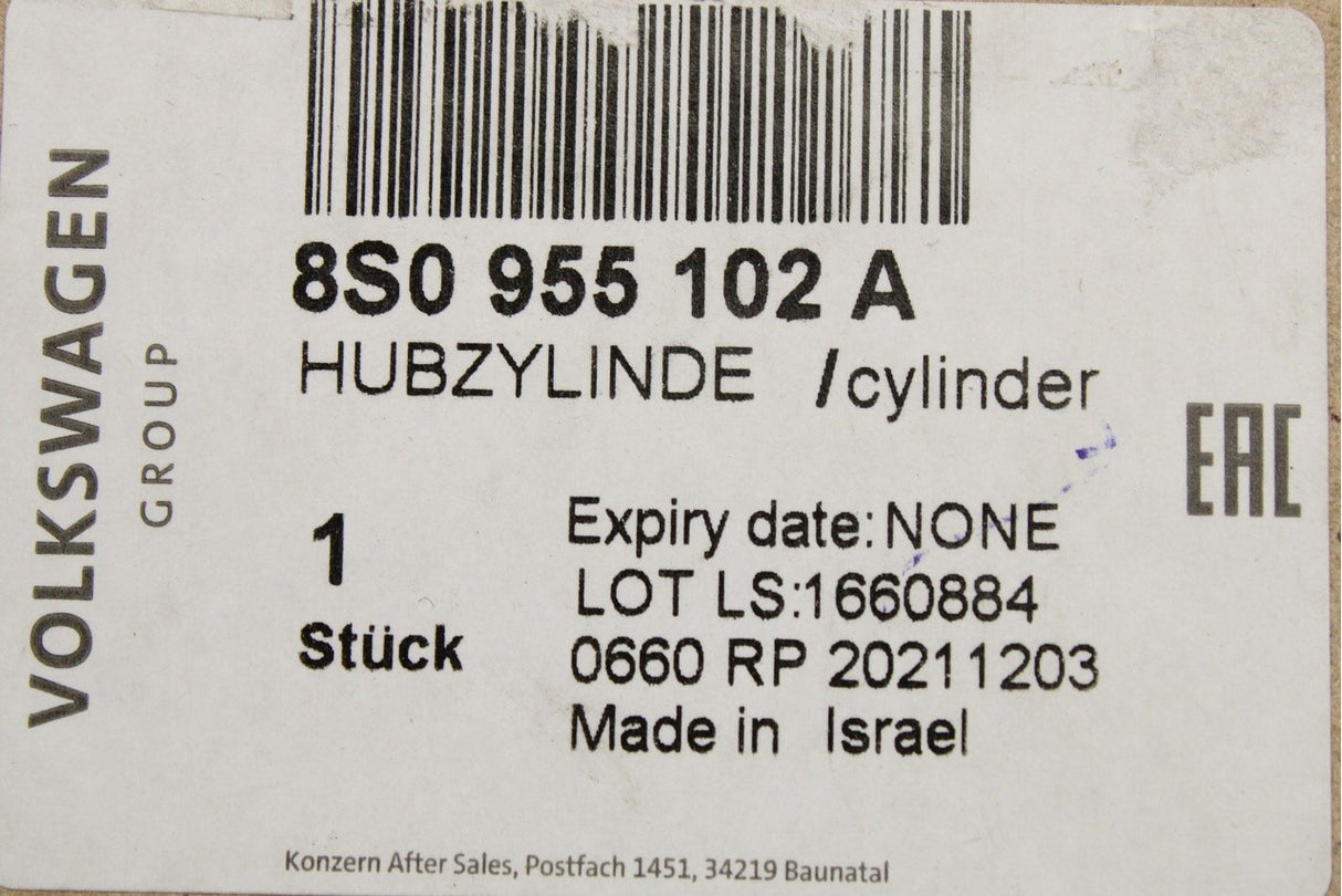 Audi TT 2015-on headlight washer spray nozzle (right) 8S0955102A