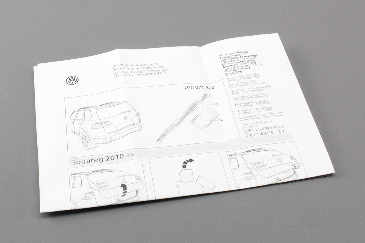 VW Touareg 2011-17 tailgate boot lid chrome effect trim strip 7P0071360