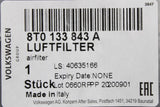 Audi RS4 B8 RS5 2013-16 air filter elements (pair) 8T0133843A 8T0133844A