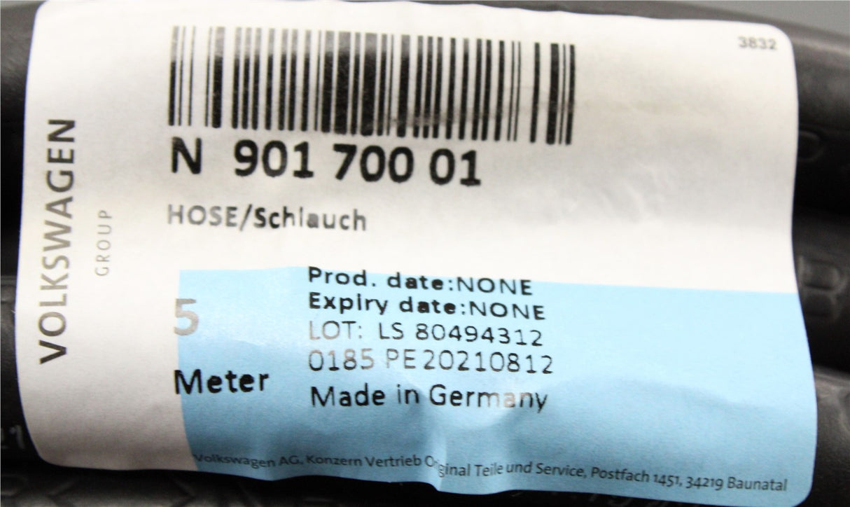 VW Audi SEAT Skoda fuel hose (5 metres) N90170001