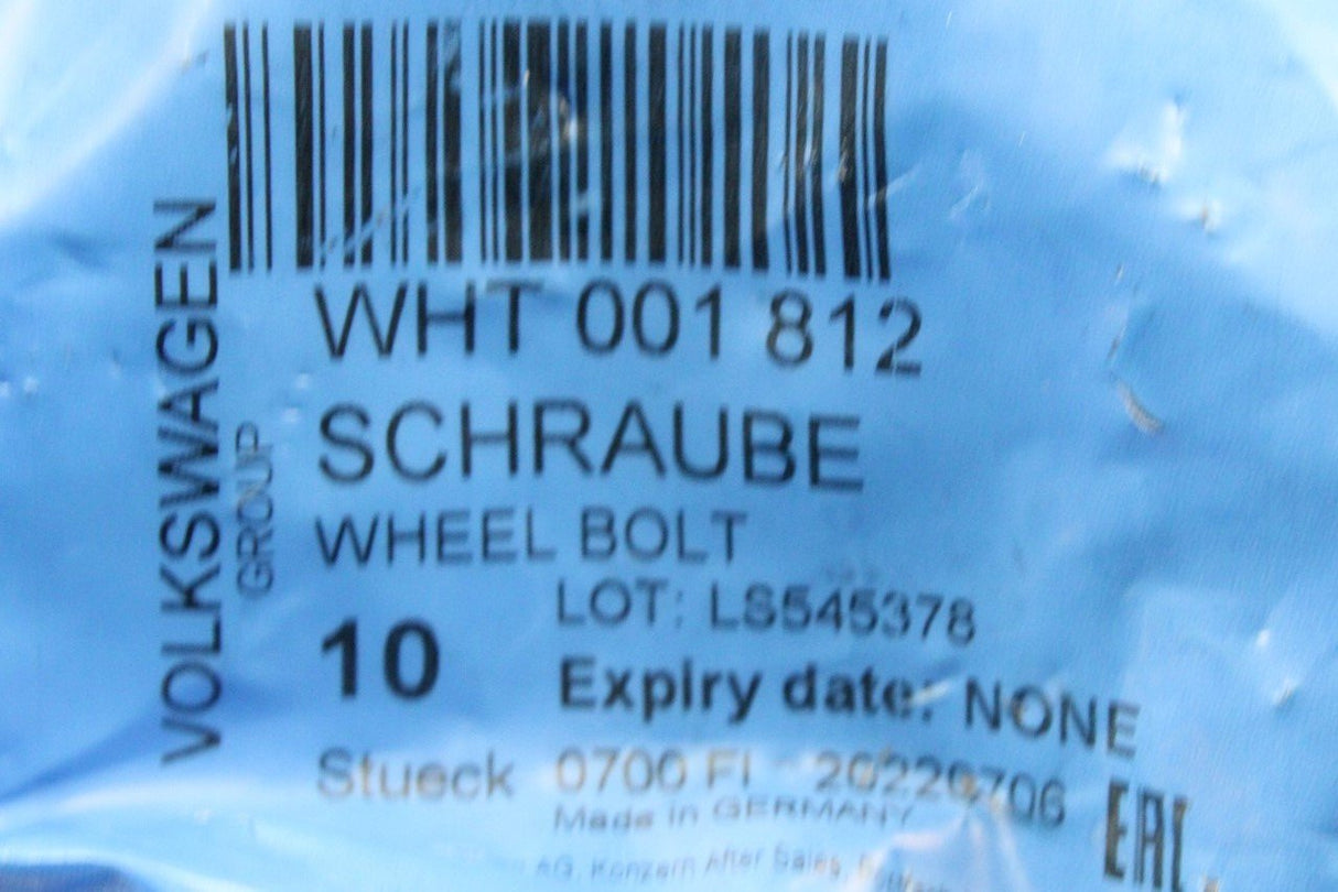 VW Caddy Golf MK8 Skoda Rapid SEAT Ibiza wheel bolt M14x1.5x27 WHT001812