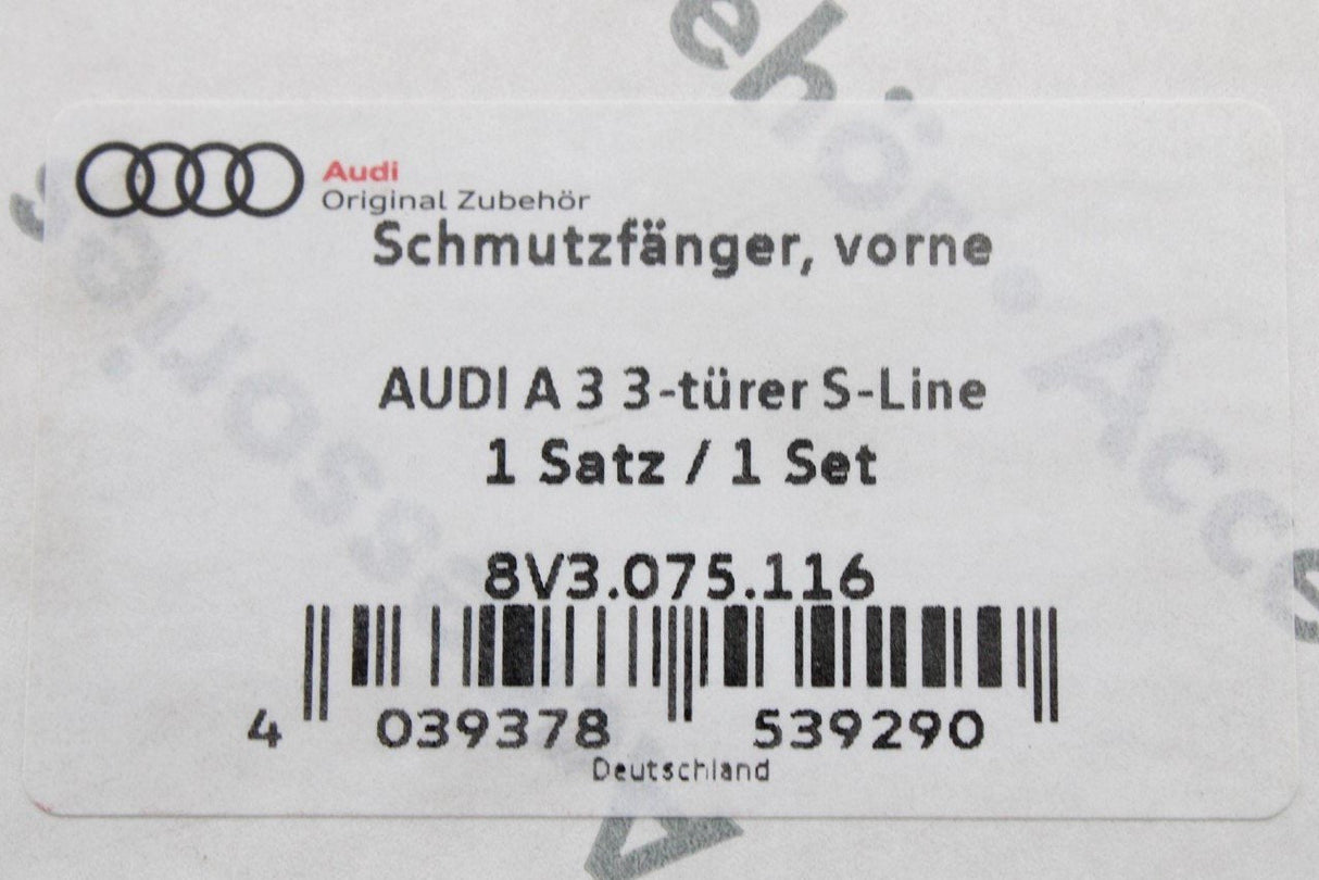 Audi A3 2013-2020 8V S-Line front mud flaps set 8V3075116